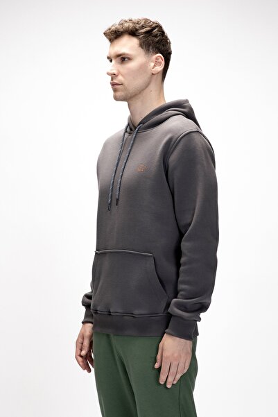 Bad Bear Sea Antrasit Kapüşonlu Erkek Sweatshirt