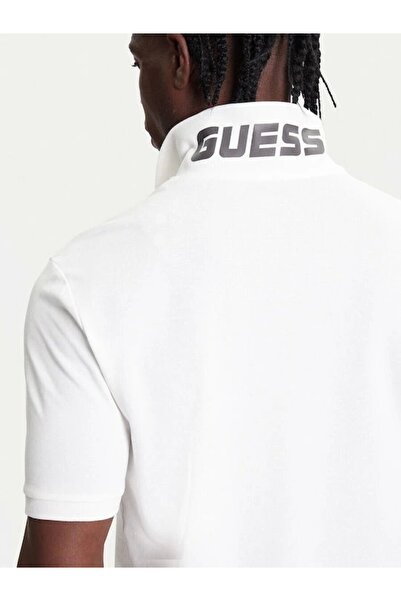 Guess Beppe Men's White Active Slim Fit Polo T-Shirt Z5Yp02K9Wf1-G018