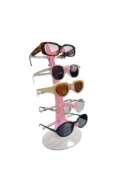 STAND MARKET Glasses Stand Sail Model, Stand with 5 Glasses Capacity Light Pink