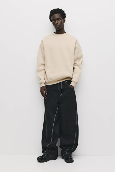 Pull & Bear Basic bisiklet yaka sweatshirt