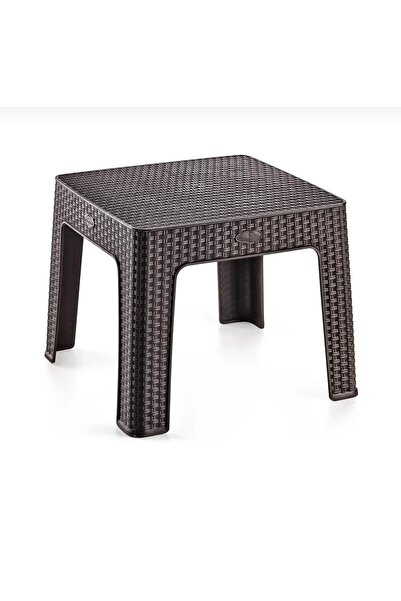 SERMER PAZARLAMA 4 adet monoblok rattan sehpa bahçe balkon şezlong sehpası