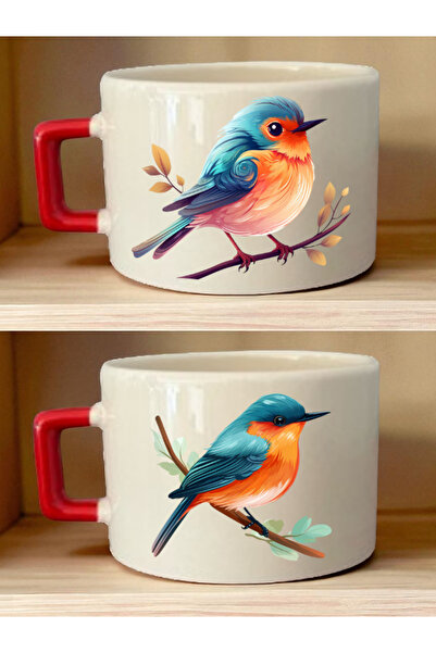 lili hediyelik كوب قهوة مطبوع عليه طائر الحلوى - هدية للأمهات، هدية رأس السنة...