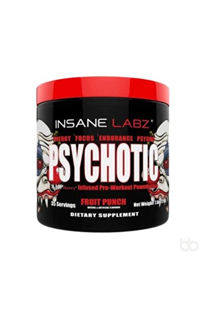 insane labz سايكوتيك، قبل التمرين، بنكهة الفاكهة، 215 غرام، 35 حصة