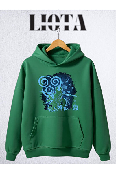 Vordevia سويت شيرت قطني كبير الحجم مطبوع عليه شخصية أفاتار مكون من 3 خيوط