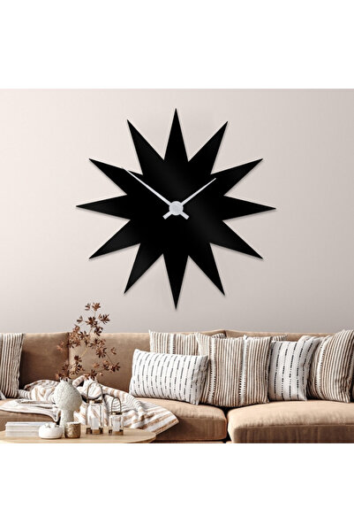 Marktna Distinctive wall clock made of glossy black acrylic