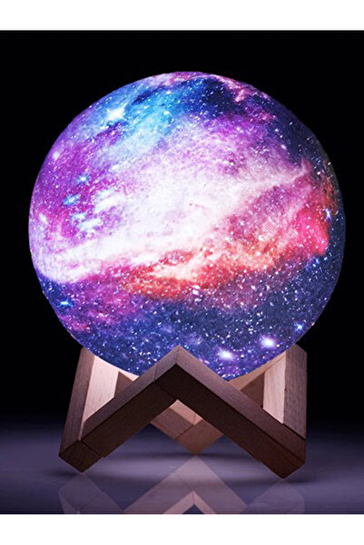armaganhane Dekoratif 3D 12 Cm Galaksi Gezegen Gece Lambası Dekoratif Standlı