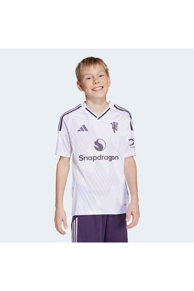 adidas Manchester United 25/26 Kids White Away Jersey