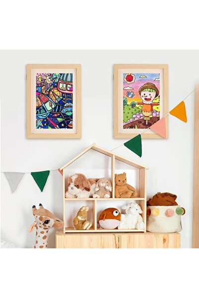 Flippy Photo Frame and Storage Box Flippy, Wood, with Storage Space, for Drawings and Paintings A4, Tempere