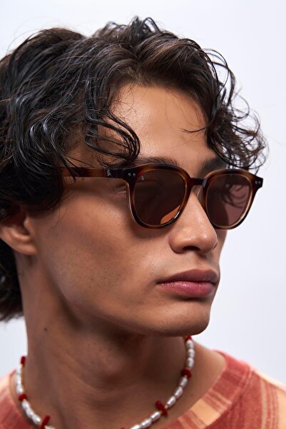 Bilge Karga Nova Vintage Leopard Gold Mirror Men's Sunglasses