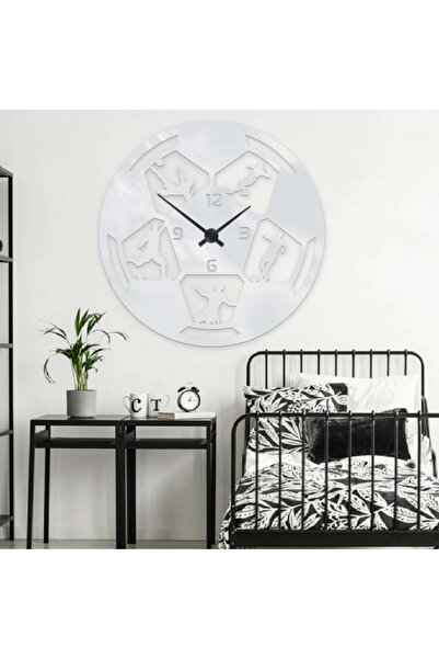 Marktna ساعة جدارية مميزة من الاكريلك الفضي الامع