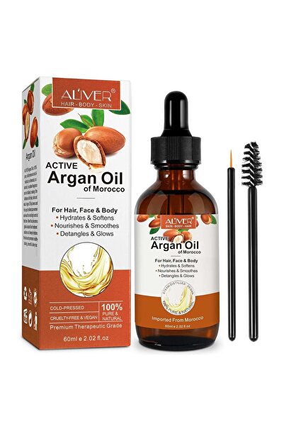 ALİVER Ulei de argan din Maroc 100% pentru păr, piele și corp Aliver, 60 ml
