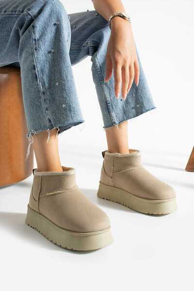 Cozi company Дамски ботуши с дебела подметка, удобни, с подплата от велур