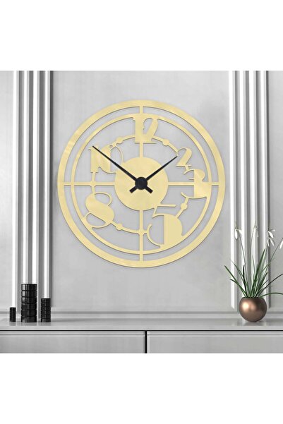 Marktna Distinctive wall clock made of shiny gold acrylic
