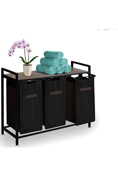 DacEnergy Cos de rufe , raft din lemn, cadru din otel, material textil, 3 com...