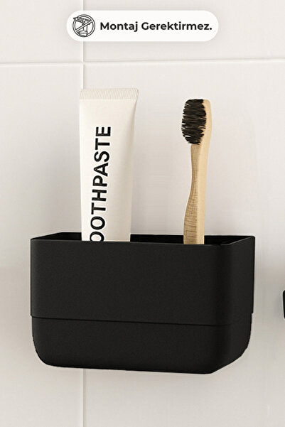 Prima Nova Moliette Yapışkanlı Diş Fırçalık - Antrasit