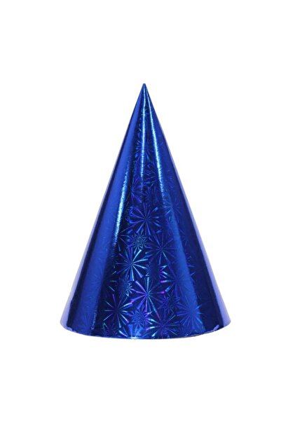 Flippy Set of 6 Metallic Flippy Helmets for Birthday Themed Party, Blue