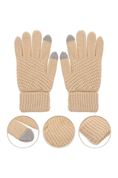 Flippy Women's Gloves Flippy, Touchscreen Function, Knitted Acrylic Material, Elastic Cuff, Velvet Interior