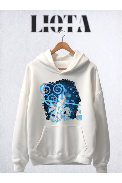 Vordevia سويت شيرت قطني كبير الحجم مطبوع عليه شخصية أفاتار مكون من 3 خيوط