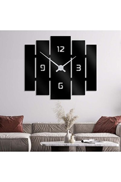 Marktna ساعة جدارية مميزة من الاكريلك الأسود الامع