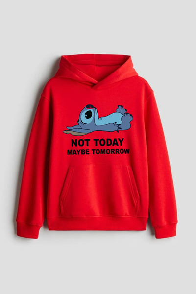 AEMİ Унисекс суитшърт с качулка, 100% памук, с принт и големи размери