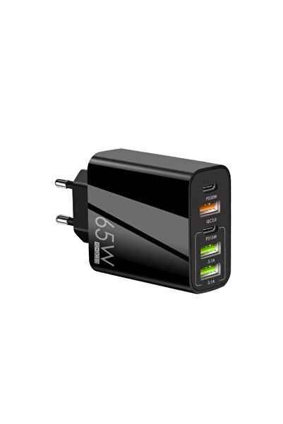 Flippy Φορτιστής ταχείας φόρτισης 65W με 5 θύρες, 3 x USB, 2 x Type-C, Καθολι...