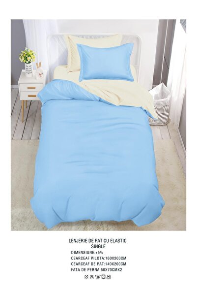 CHIRASO Double-Sided Bedding, Finet, ELASTIC Sheet 140x200 cm, Duvet Cover 160x200 cm, 2 Pillowcases