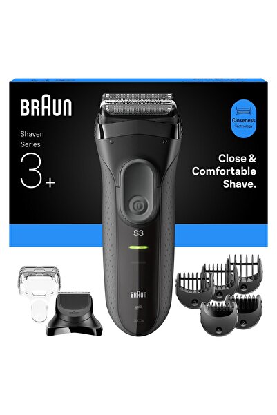 Braun Series 3+ Elektrikli Tıraş Makinesi, Kuru, 3000BT