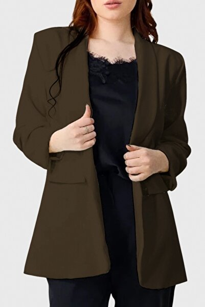 FashionForYou Sacou business BLUMY, cu buzunare decorative, MARO,