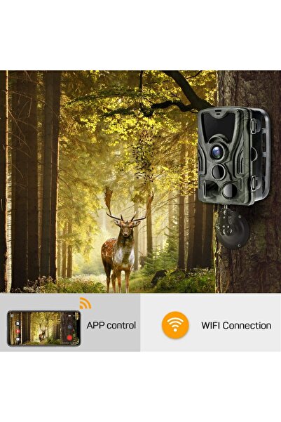 SUNTECH WIFI Hunting Camera, 801B-W, 24MP Photo, with 2.4'' Screen, 1080P, Video and Audio, IR 20m