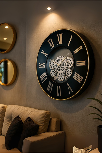 HOMİNG Noria Roma Numeral 47 cm Large Wall Clock 242254