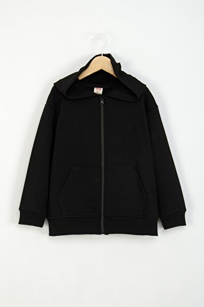 DMB BOYS & GIRLS Children's Zippered Hooded Cardigan Without Fringe