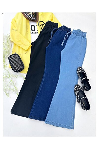 YEDİLALE PANTALONI DE DENIM ESPAGONE CU PIELE ELASTICĂ LA TĂIȚEA [mărimea între 38 și 46, 102 cm mediu]