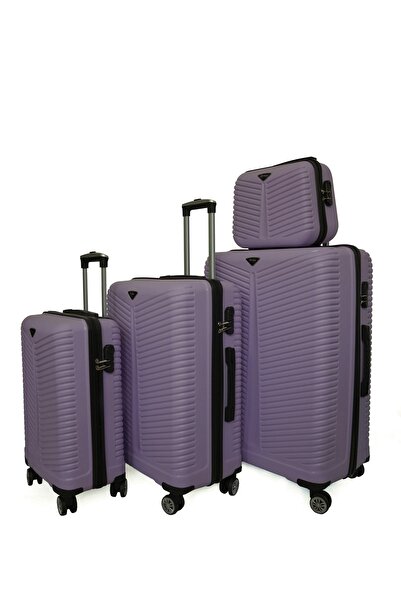 MGV ÇANTA PP V Model Lila 4'lü Valiz Set