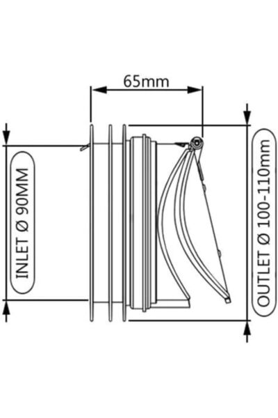 Generic Anti-Rat Rodent Barrier for 110mm (4") WC Pipe | Non-Return Valve Type Sewer Connector