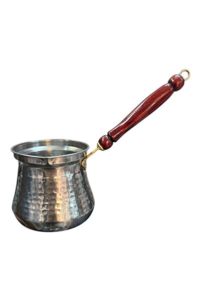 TRENDBULL Chrome Milk Pot Coffee Pot 1 Liter Wooden Handle Copper Look