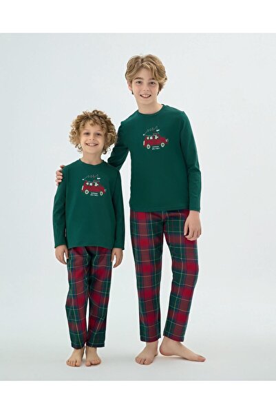 ZEYZEY 8963 Boys' Plaid Car Pajama Set'Father Son Family Combination Can Be Combined'