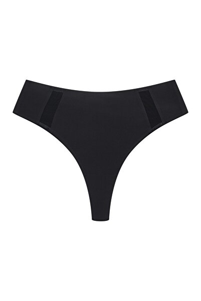 ESOTIQ Chiloți tanga pentru femei cu talie înaltă și detalii din plasă, invizibil | Goal