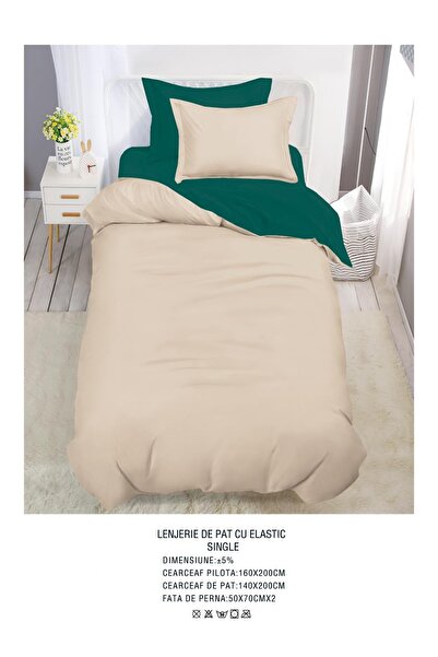 CHIRASO Double-Sided Bedding, Finet, ELASTIC Sheet 140x200 cm, Duvet Cover 160x200 cm, 2 Pillowcases