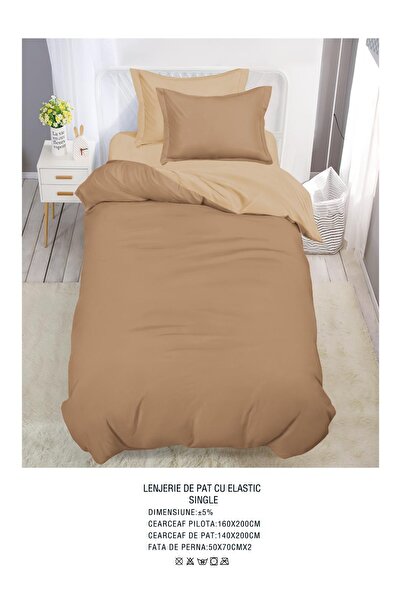 CHIRASO Double-Sided Bedding, Finet, ELASTIC Sheet 140x200 cm, Duvet Cover 160x200 cm, 2 Pillowcases