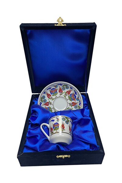ÅLÅ OTANTİK HEDİYELİK طقم فنجان واحد مع صندوق مخملي