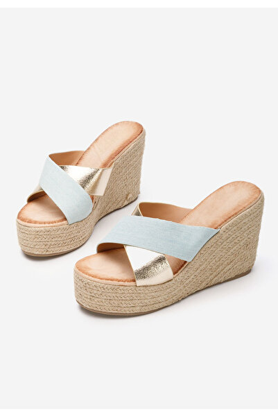 B T Shoes Παντόφλες με πλατφόρμα Senria τυρκουαζ