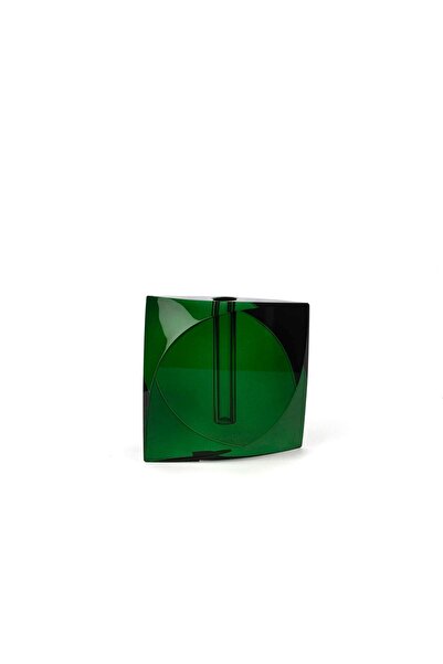 Mikasa Moor Green Glass Vase 14X4X13Cm