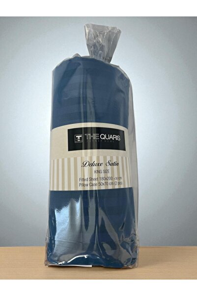 Online Home Market The Quaris Deluxe Cotton Satin Double Bed Sheet (180X200+30Cm) and Pillowcase (50X70Cm)
