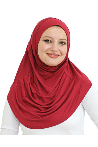 Modish Group شال عمامة ناعم للارتداء الجاهز - أحمر كلاريت