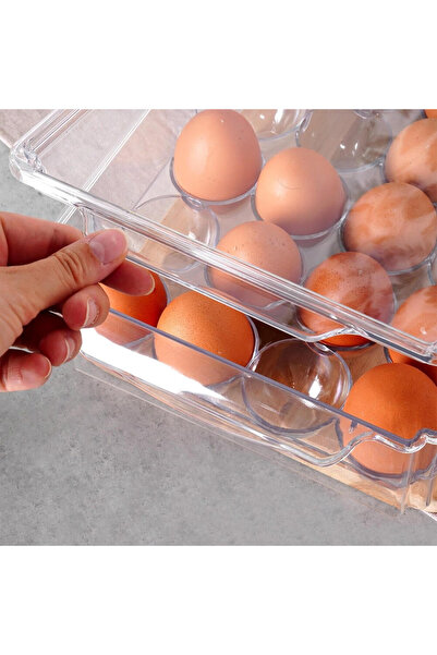 Vilde Organizer Box For 24 Eggs, Vilde, 32x21x8cm, Plastic, Transparent