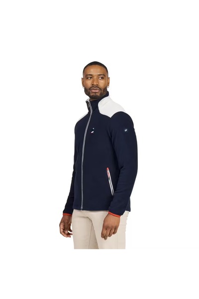 Decathlon Men's Warm Sailing Fleece - Navy/White - Sailing 100