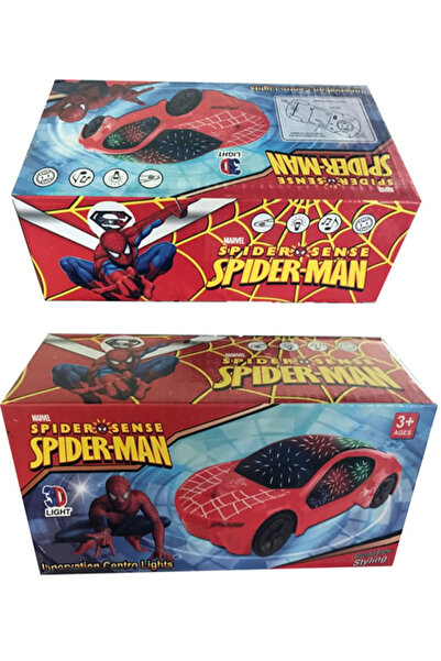 Shem سيارة سبايدر مان ثلاثية الأبعاد مضيئة وموسيقية (18 سم)