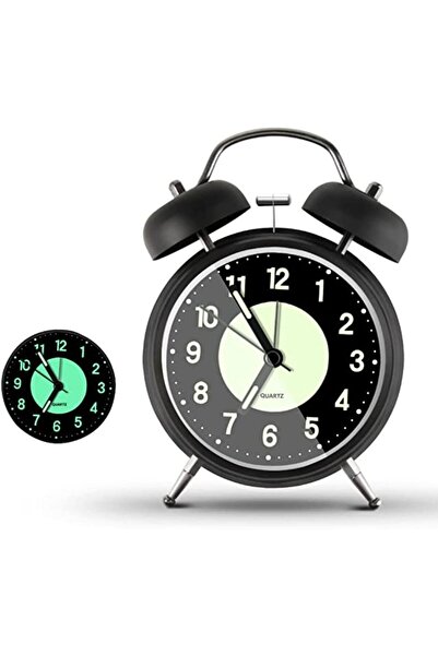 Mirfa ساعة منبه مزدوجة الجرس، ساعة منبه عالية الصوت مع إضاءة خلفية لغرفة النوم