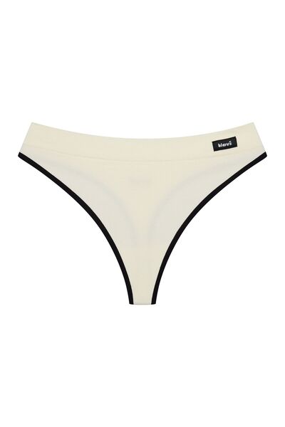 Bloovii Women's Thong G-String Ribbed with Trim & Logo | Arlan