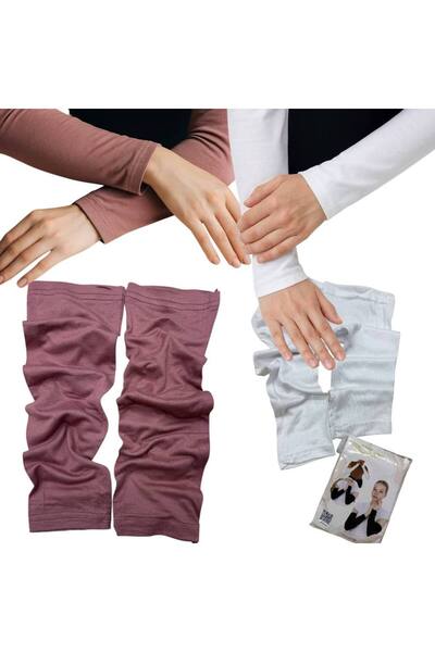 ALDAYER 2-Piece Hijab Sleeves Combed Cotton Prayer Sleeves Kol2908